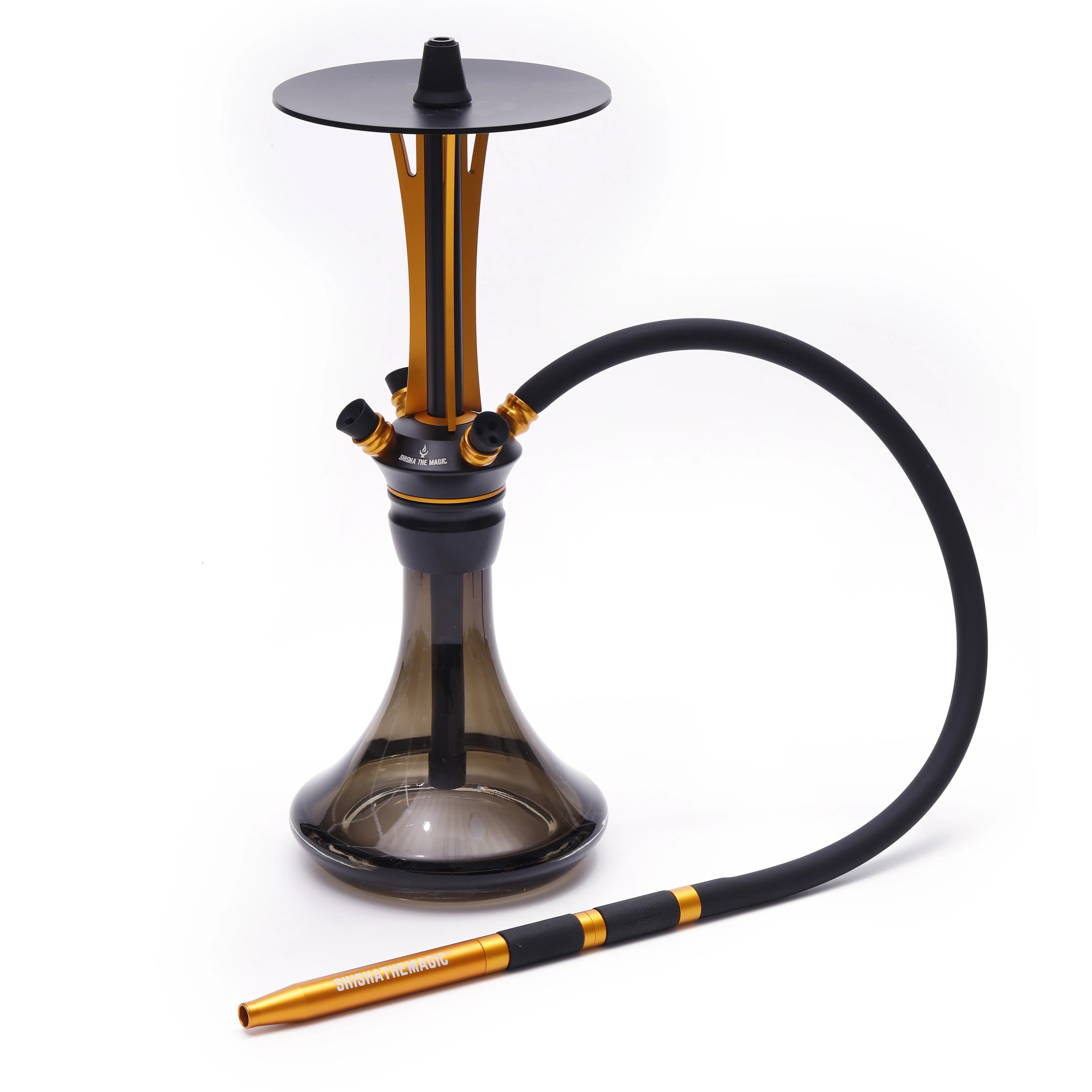 Vente en gros de luxe moderne en aluminium anodisé clic 4 tuyaux chicha narguilé