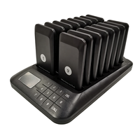 Café Dessert Bar Queue Pagination Square Beeper Pas de vibration 1 Base 16 Buzzers Système d'appel de serveur sans fil Téléavertisseurs pour restaurant