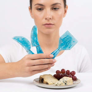 Ensemble de couteaux à fromage en résine écologique de haute qualité avec fourchette, résistant au lave-vaisselle et portable, idéal pour les soirées vin et les apéritifs, cadeau d'Inde - Product Image 1