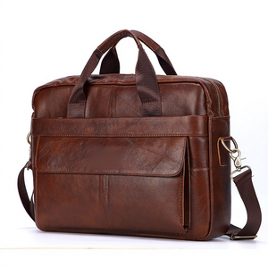 Sacs pour ordinateur portable en cuir véritable, classiques, populaires, imperméables, antichocs, faits à la main, uniques, portables, grande capacité - Product Image 2