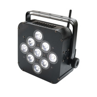 Équipements d'éclairage DJ pour éclairage d'intérieur, lumière de scène rgbwa 9x15w, 9 pièces 15w wifi sans fil dmx alimenté par batterie led par
