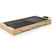 Table de base en bambou à Offre Spéciale puissance sans fumée barbecue gril et plaque chauffante contrôle de température électrique intérieur pour usage domestique hôtel