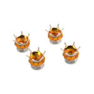 Crown Valve <b>Stem</b> <b>Cap</b> Diamond Encrusted For Tire Upgrade American Mouth Tubeless Rubber 12.8mm Outer Diameter - Product Image 2