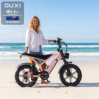 Ouxi AU GT20 1000W 250W Fatbike Eléctrica V8 Almacén UE 20x4.0 Neumático Eléctrico para Fatbike Bicicleta Eléctrica E-bike