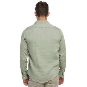 Camisa de sarga de algodón 100% de alta calidad para hombre, hilo transpirable de manga larga sólido teñido, personalizable para otoño, precio barato al por mayor - Product Image 2