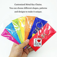 Fabricant de porte-clés en gros, porte-clés vierges sublimables, porte-clés promotionnels mignons en métal pour voiture, accessoires, porte-clés émaillés avec logo personnalisé