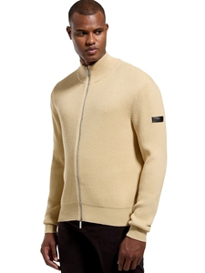 <span class=keywords><strong>Cardigan</strong></span> da uomo a coste con zip intera, collo alto, in maglia pesante, giacca invernale - Product Image 1