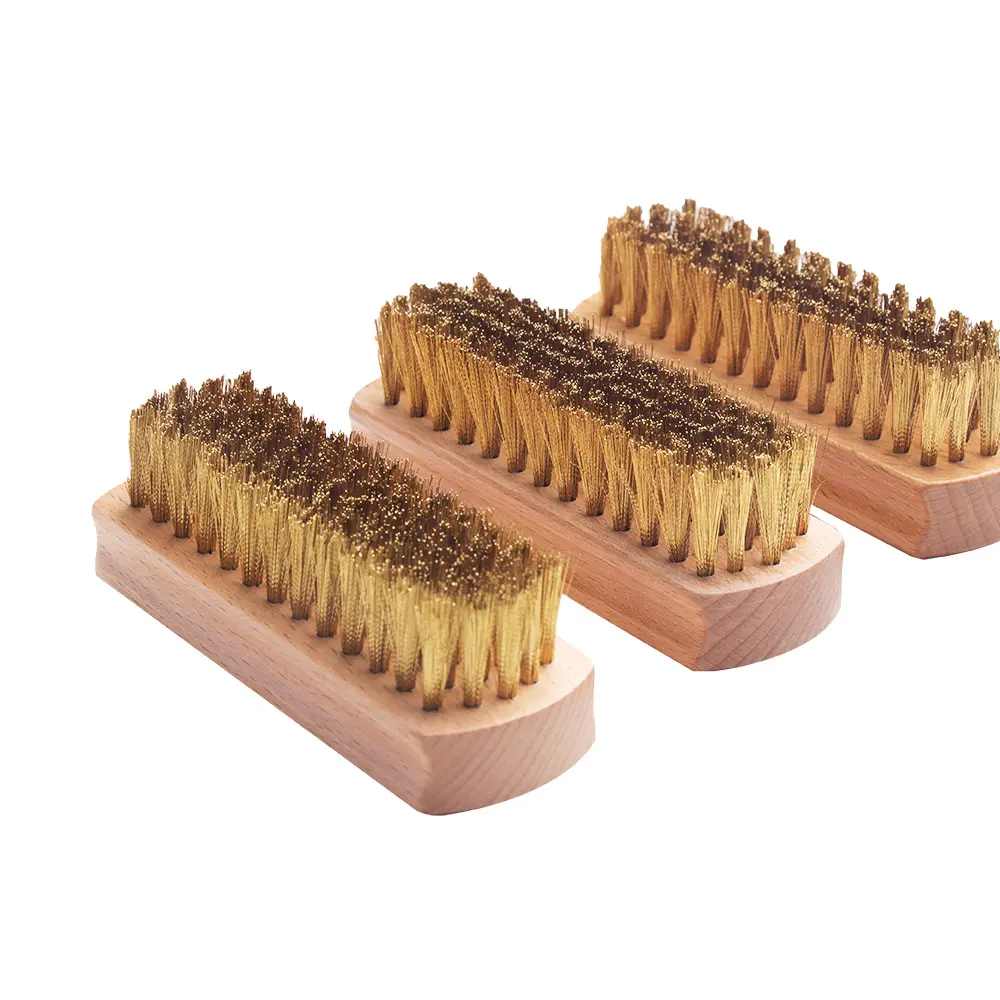 Brass Wire Brush and Copper Bristle Brush and Suede Nubuck Brush Cleans   Restores Suede Leather  Shoes   Boots