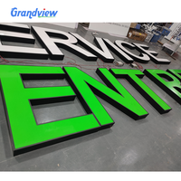 Enseigne lumineuse publicitaire 3D LED personnalisée pour les devantures de magasins et les entreprises, lettres de canal commerciales murales