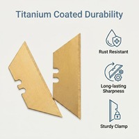 Lames de rechange YUEYAO 60 mm en acier SK5 robuste, plaquées titane, trapézoïdales, à changement rapide, épaisseur 0,5 mm, pour couteau utilitaire DIY OEM
