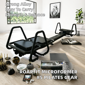 Barres de guidon réglables noires en alliage d'aluminium pour Reformer Pilates, plateforme arrière, équipement d'entraînement de fitness portable pour studio - Product Image 2