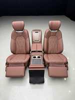 Asientos VIP de Cuero PU de Lujo para Land Cruiser LC300 LC200 LX600 NBS, Actualización de 4 Plazas con Refrigerador, Instalación sin Perforación