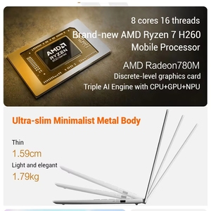 โน้ตบุ๊ค <span class=keywords><strong>Vivobook</strong></span> Pro 16 รุ่น <span class=keywords><strong>AMD</strong></span> Ryzen 7 H260 DDR5 1TB SSD หน้าจอ IPS ขนาด 2.5K 144Hz ปลั๊กแบบ CN ของใหม่ - Product Image 2