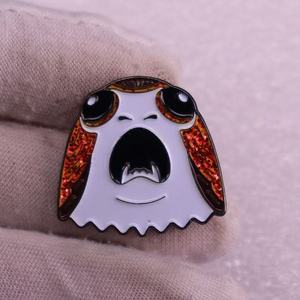 Broche Porg de collection de film officiel Émail d'oiseau de Chewbacca mignon pour épinglette Nickel noir - Product Image 5