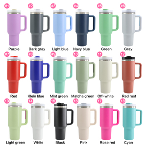 Custom 40 oz Stainless Steel Double Wall Vacuum Insulated Travel Coffee Tumbler Handle LED Temperature Display Leak-Proof Design - Product Image 3