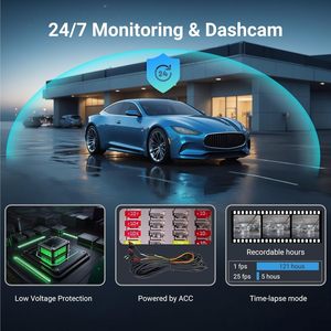 Caméra de recul 10 pouces 4K STAVIS HDR avec vision nocturne, support spécifique au véhicule, avec Wifi, caméra de tableau de bord avant et arrière 4K - Product Image 5