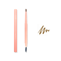 Crayon à sourcils double haute qualité avec brosse, longue tenue, en bois, pour maquillage beauté, pigmentation naturelle pour cosmétiques