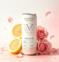 Boisson énergétique personnalisée à faible teneur en sodium, sans sucre, sans caféine, enrichie en vitamine C, taurine, complexe B, saveur citron et rose, pour femmes.