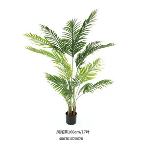 Fuyuan 160cm 17 Blätter künstliche tropische Areca Palme Grün Hochzeits geschäft