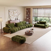 Canapé d'angle rectangulaire de luxe moderne en velours haut de gamme 2025 avec pieds en acier inoxydable pour salon - Vente en gros