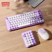 Kustom pabrikan 2.4GHz nirkabel Mini ramping ergonomis tahan air Keyboard Gaming Keyboard Mouse tombol Steam Punk gaya