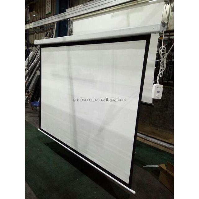 Large 250-Inch Electric Motorized Projection Screen 16:9 Aspect Ratio Remote Controlled for Movie Theater Use