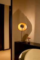Lampe de table LED moderne en métal chromé en forme de donut, avec variateur d'intensité et interrupteur, garantie 2 ans - Décoration de luxe pour hôtel