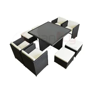 Italian Luxury Design Glass Top komfortable Dining Table Set 8 sitzer