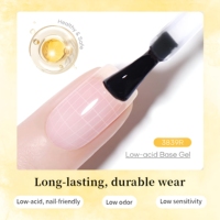 Base de vernis gel UV sans TPO, super adhérente, sans résidu, haute brillance, couche de finition caoutchouc, fournitures pour ongles DIY, marque privée OEM