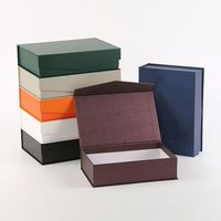 Boîte cadeau de luxe en carton rigide mat vert avec logo personnalisé, fermeture magnétique pliable, emballage haut de gamme pour usine
