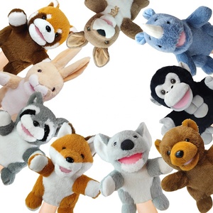 Interaktive Geschichte Dschungel Tier Handpuppe Elefant Panda Tiger Hase Schwein Ente Kuh Pferd Handpuppen für Kinder - Product Image 3