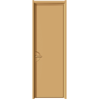 Porte moderne anti-déformation en MDF haute densité, résistante à l'eau et insonorisée, avec surface stratifiée continue CPL pour chambre et bureau