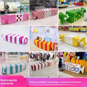 Fiberglass Donut Leisure Seat Creative Outdoor Landscape Bench Public Waiting Mall Rest Chair Customizable Guangdong-Made - Product Image 5
