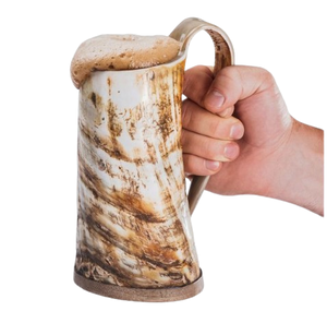 โดยตรงจากโรงงาน Drinkware แก้วฮอร์นแก้วไวน์คลาสสิกบัฟฟาโลฮอร์นแก้วคุณภาพสูงหัตถกรรมไวกิ้งฮอร์นแก้ว Tankard - Product Image 6