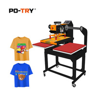 Presse à chaud électrique Po-Try automatique double station 40*60 cm pour T-shirts et vêtements 110V/220V 0-250