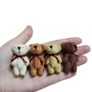 2015 Small size cute mini teddy bear plush toy fashion stuffed soft mini plush polar bear