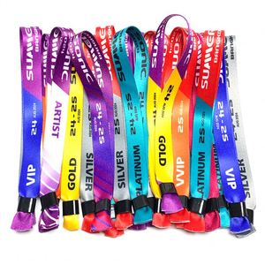 Pulseras Personalizadas Baratas con Impresión por Sublimación, Pulseras de Tela para Festivales, Pulseras VIP para Eventos - Product Image 2
