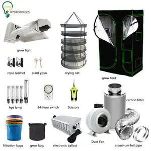 Hydroponic System Grow Box 600D Complete Kit And 600w/1000w Grow Light Complete Kit For Plant Growth