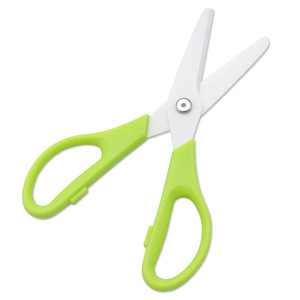 Baby Food Scissors Stainless Steel Green Straight Head 0-12 Months Home Use - Product Image 1