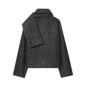Vêtements pour femmes MYST&ZA, automne 2025, nouveau <span class=keywords><strong>manteau</strong></span> <span class=keywords><strong>court</strong></span> en <span class=keywords><strong>bouclette</strong></span> élégant et polyvalent, écharpe, veste 6318295 - Product Image 6