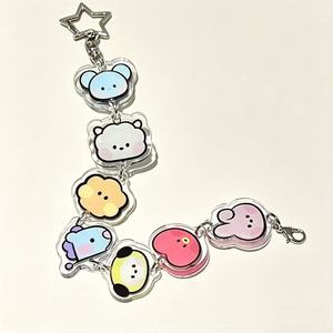 Llaveros Personalizados con Cordón para Mochilas, Colgantes de Ídolos KPOP, Llavero Creativo con Cordón Largo, Colgante de Acrílico - Product Image 1