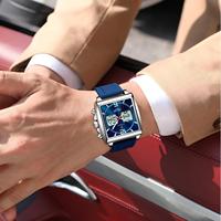 Reloj de Cuarzo Poedagar E109 para Hombre, Resistente al Agua, Luminoso, Multifuncional, con Cronógrafo, Alarma y Correa de Silicona