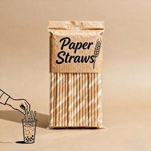 New Arrivals Disposable <b>Paper</b> <b>Straw</b> High Quality Reasonable Price U Shape Flexible Black Color Customized Disposable <b>Paper</b> <b>Straw</b> - Product Image 2