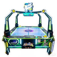 Table de hockey sur air colorée à monnayeur, en promotion, pour centre de jeux, machine de jeu d'arcade d'intérieur