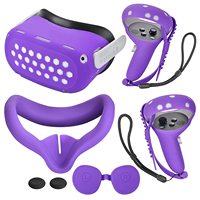Ensemble de housses de casque VR populaires pour Oculus Quest 2, coussinet de protection du visage et contrôleur Grip Skin Lens Cover, lot de 9 pièces
