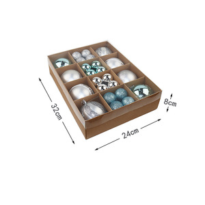 Ensemble de décorations pour arbre de Noël, 4 cm, 8 cm, boules en plastique peintes, 40 pièces par boîte, fabriqué en Chine, ASNX812 - Product Image 1