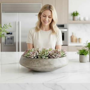 Macetas de Cerámica Populares para Suculentas, Uso Interior y Exterior, Estilo de Diseño Minimalista para Musgo, para el Suelo, para el Hogar y el Jardín - Product Image 2