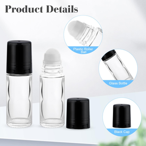 5ml Luxury Cosmetic Rollerball Glass <b>Bottles</b> with Metal Roller Balls for Essential Oil or <b>Perfume</b> - Product Image 3