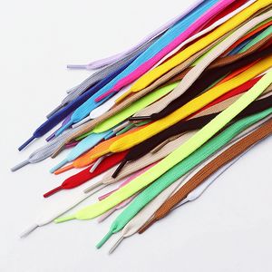 Lacets de chaussures en polyester épais de haute qualité, monocouche, 8 mm de large, lacets plats colorés pour baskets, qualité de course, paire - Product Image 5