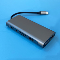 Station d'accueil USB 2.0 Type-C 11-en-1 multifonction compatible avec les smartphones, tablettes et lecteurs de cartes